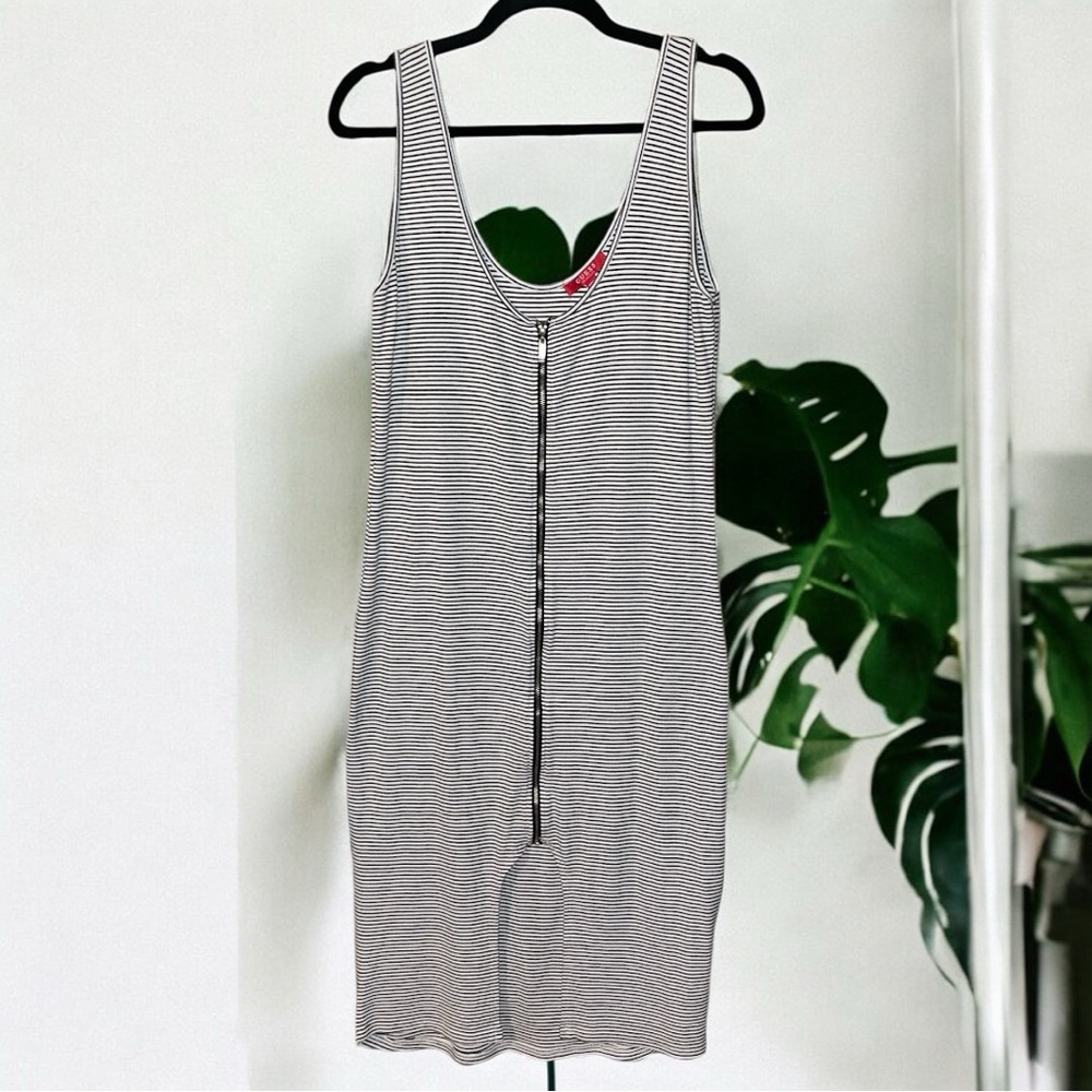 Guess Striped Body-con Midi Dress